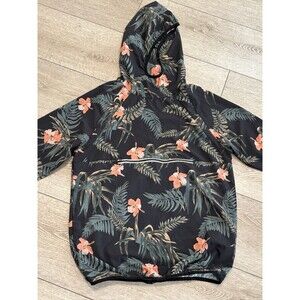 Spiritual Gangster‎ Mens Small Anorak Jacket Hoodie Pullover Tropical Floral